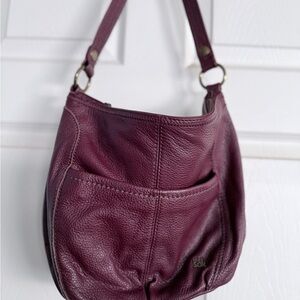 The Sak Women's Burgundy Leather Shoulder Bag